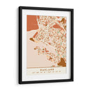 Oakland, Mapas negros Tonos tierra 62 - Emiliano Deificus | Cuadro decorativo de Canvas Lab