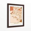 Oakland, Mapas negros Tonos tierra 62 - Emiliano Deificus | Cuadro decorativo de Canvas Lab