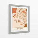 Oakland, Mapas negros Tonos tierra 62 - Emiliano Deificus | Cuadro decorativo de Canvas Lab
