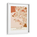 Oakland, Mapas negros Tonos tierra 62 - Emiliano Deificus | Cuadro decorativo de Canvas Lab