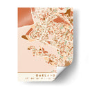 Oakland, Mapas negros Tonos tierra 62 - Emiliano Deificus | Cuadro decorativo de Canvas Lab