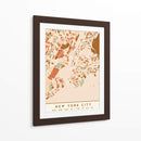 Nueva York, Mapas negros Tonos tierra 61 - Emiliano Deificus | Cuadro decorativo de Canvas Lab