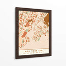 Nueva York, Mapas negros Tonos tierra 61 - Emiliano Deificus | Cuadro decorativo de Canvas Lab