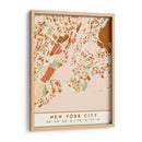 Nueva York, Mapas negros Tonos tierra 61 - Emiliano Deificus | Cuadro decorativo de Canvas Lab