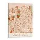 Nuevo Orleans, Mapas negros Tonos tierra 60 - Emiliano Deificus | Cuadro decorativo de Canvas Lab