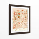 Nuevo Orleans, Mapas negros Tonos tierra 60 - Emiliano Deificus | Cuadro decorativo de Canvas Lab