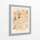 Nuevo Orleans, Mapas negros Tonos tierra 60 - Emiliano Deificus | Cuadro decorativo de Canvas Lab