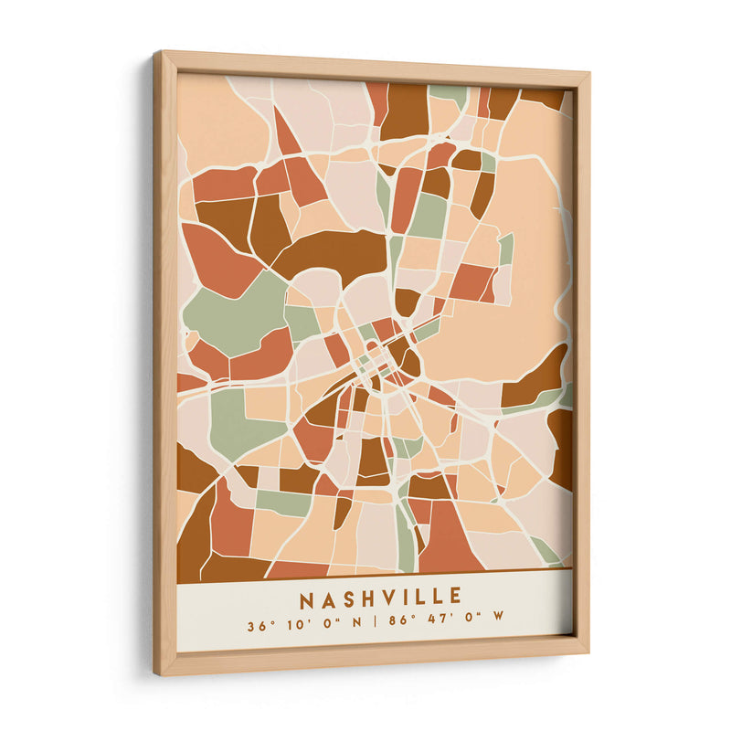 Nasvhille, Mapas negros Tonos tierra 59 - Emiliano Deificus | Cuadro decorativo de Canvas Lab