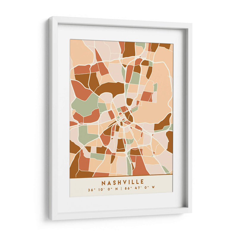 Nasvhille, Mapas negros Tonos tierra 59 - Emiliano Deificus | Cuadro decorativo de Canvas Lab