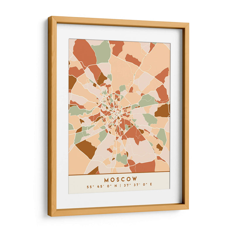 Moscu, Mapas negros Tonos tierra 56 - Emiliano Deificus | Cuadro decorativo de Canvas Lab