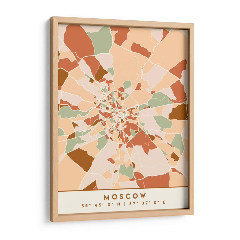 Moscu, Mapas negros Tonos tierra 56 - Emiliano Deificus | Cuadro decorativo de Canvas Lab