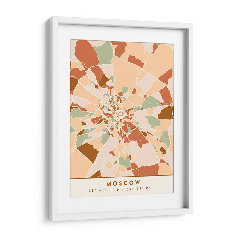 Moscu, Mapas negros Tonos tierra 56 - Emiliano Deificus | Cuadro decorativo de Canvas Lab