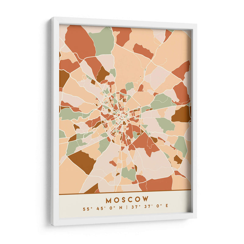 Moscu, Mapas negros Tonos tierra 56 - Emiliano Deificus | Cuadro decorativo de Canvas Lab