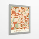 Minneapolis, Mapas negros Tonos tierra 55 - Emiliano Deificus | Cuadro decorativo de Canvas Lab