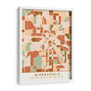 Minneapolis, Mapas negros Tonos tierra 55 - Emiliano Deificus | Cuadro decorativo de Canvas Lab