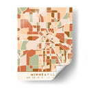 Minneapolis, Mapas negros Tonos tierra 55 - Emiliano Deificus | Cuadro decorativo de Canvas Lab