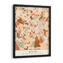 Milan, Mapas negros Tonos tierra 54 - Emiliano Deificus | Cuadro decorativo de Canvas Lab
