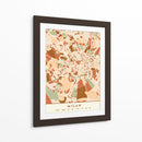 Milan, Mapas negros Tonos tierra 54 - Emiliano Deificus | Cuadro decorativo de Canvas Lab