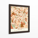 Milan, Mapas negros Tonos tierra 54 - Emiliano Deificus | Cuadro decorativo de Canvas Lab
