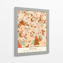 Milan, Mapas negros Tonos tierra 54 - Emiliano Deificus | Cuadro decorativo de Canvas Lab