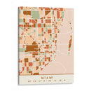 Miami, Mapas negros Tonos tierra 53 - Emiliano Deificus | Cuadro decorativo de Canvas Lab