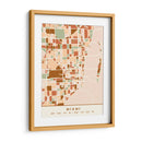 Miami, Mapas negros Tonos tierra 53 - Emiliano Deificus | Cuadro decorativo de Canvas Lab