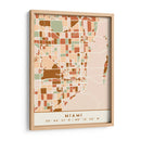 Miami, Mapas negros Tonos tierra 53 - Emiliano Deificus | Cuadro decorativo de Canvas Lab