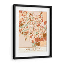 Ciudad de Mexico, Mapas negros Tonos tierra 52 - Emiliano Deificus | Cuadro decorativo de Canvas Lab