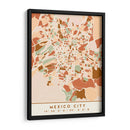 Ciudad de Mexico, Mapas negros Tonos tierra 52 - Emiliano Deificus | Cuadro decorativo de Canvas Lab