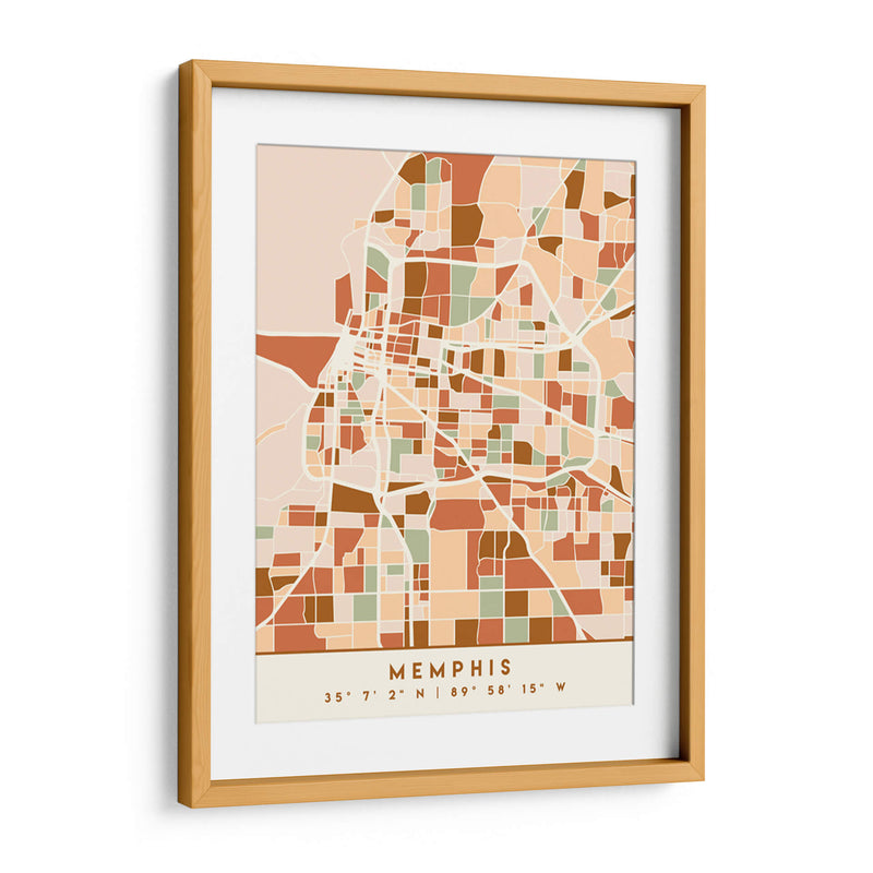 Memphis, Mapas negros Tonos tierra 51 - Emiliano Deificus | Cuadro decorativo de Canvas Lab