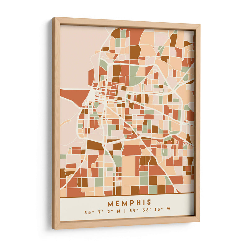 Memphis, Mapas negros Tonos tierra 51 - Emiliano Deificus | Cuadro decorativo de Canvas Lab