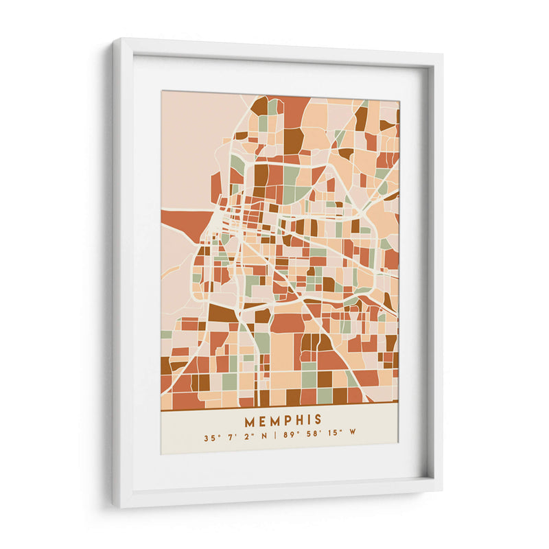 Memphis, Mapas negros Tonos tierra 51 - Emiliano Deificus | Cuadro decorativo de Canvas Lab