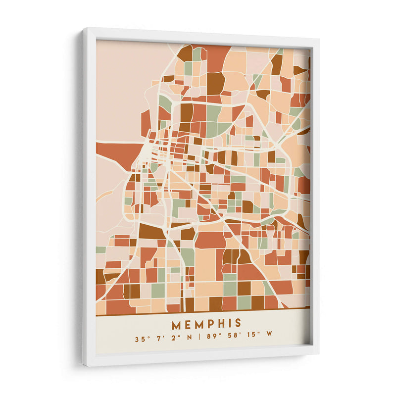 Memphis, Mapas negros Tonos tierra 51 - Emiliano Deificus | Cuadro decorativo de Canvas Lab