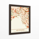 Melbourne, Mapas negros Tonos tierra 50 - Emiliano Deificus | Cuadro decorativo de Canvas Lab