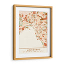Melbourne, Mapas negros Tonos tierra 50 - Emiliano Deificus | Cuadro decorativo de Canvas Lab