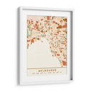 Melbourne, Mapas negros Tonos tierra 50 - Emiliano Deificus | Cuadro decorativo de Canvas Lab