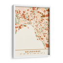 Melbourne, Mapas negros Tonos tierra 50 - Emiliano Deificus | Cuadro decorativo de Canvas Lab