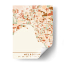 Melbourne, Mapas negros Tonos tierra 50 - Emiliano Deificus | Cuadro decorativo de Canvas Lab