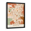 Medellin, Mapas negros Tonos tierra 49 - Emiliano Deificus | Cuadro decorativo de Canvas Lab