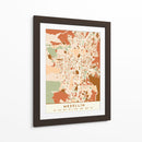 Medellin, Mapas negros Tonos tierra 49 - Emiliano Deificus | Cuadro decorativo de Canvas Lab