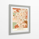 Medellin, Mapas negros Tonos tierra 49 - Emiliano Deificus | Cuadro decorativo de Canvas Lab
