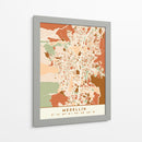 Medellin, Mapas negros Tonos tierra 49 - Emiliano Deificus | Cuadro decorativo de Canvas Lab