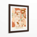 Marrakech, Mapas negros Tonos tierra 47 - Emiliano Deificus | Cuadro decorativo de Canvas Lab