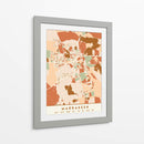 Marrakech, Mapas negros Tonos tierra 47 - Emiliano Deificus | Cuadro decorativo de Canvas Lab