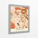 Marrakech, Mapas negros Tonos tierra 47 - Emiliano Deificus | Cuadro decorativo de Canvas Lab