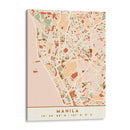 Manila, Mapas negros Tonos tierra 46 - Emiliano Deificus | Cuadro decorativo de Canvas Lab