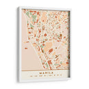 Manila, Mapas negros Tonos tierra 46 - Emiliano Deificus | Cuadro decorativo de Canvas Lab