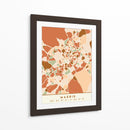 Madrid, Mapas negros Tonos tierra 44 - Emiliano Deificus | Cuadro decorativo de Canvas Lab