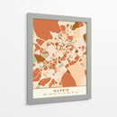 Madrid, Mapas negros Tonos tierra 44 - Emiliano Deificus | Cuadro decorativo de Canvas Lab