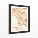 Los Angeles, Mapas negros Tonos tierra 42 - Emiliano Deificus | Cuadro decorativo de Canvas Lab